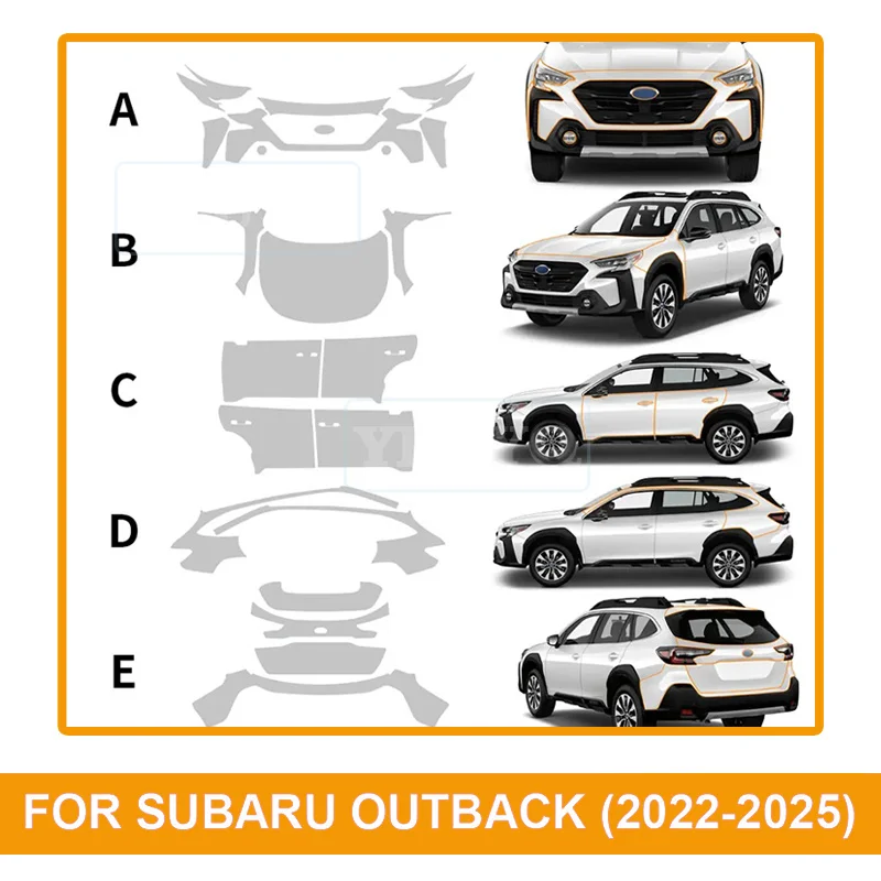 For Subaru Outback 2022-2025 TPU Paint Protection Film Car Body Sticker Anti-scratch Protective Transparent PPF Accessories
For Subaru Outback 2022-2025 TPU Paint Protection Film Car Body Sticker Anti-scratch Protective Transparent PPF Accessories