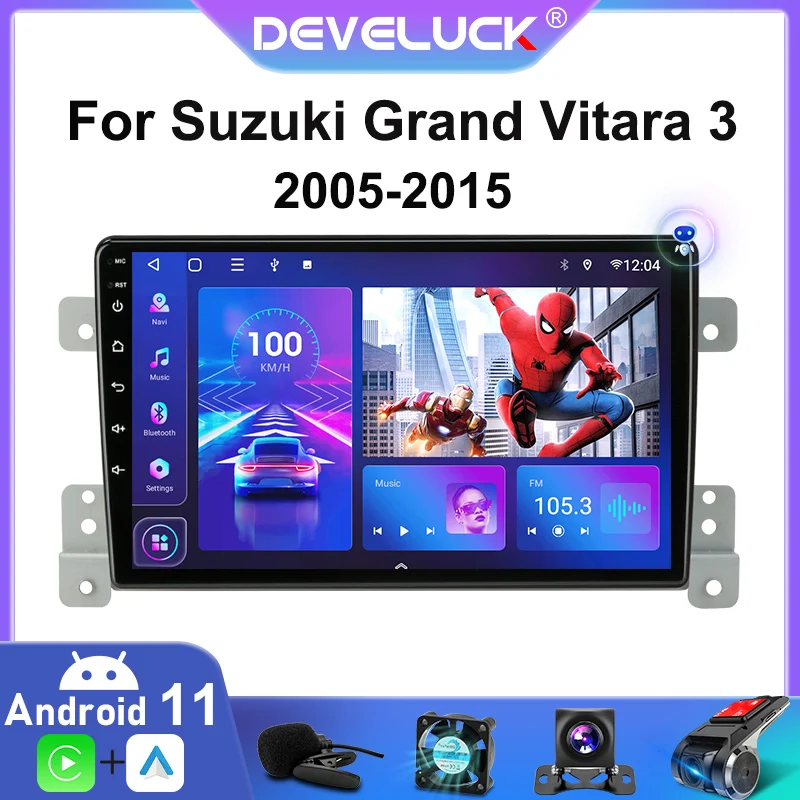 Автомагнитола на Android 11 для Suzuki Grand Vitara 3 2005-2015, мультимедийный видеоплеер 2 Din с GPS-Навигатором, 4G, стерео Автомагнитола для CarPlay
Автомагнитола на Android 11 для Suzuki Grand Vitara 3 2005-2015, мультимедийный видеоплеер 2 Din с GPS-Навигатором, 4G, стерео Автомагнитола для CarPlay