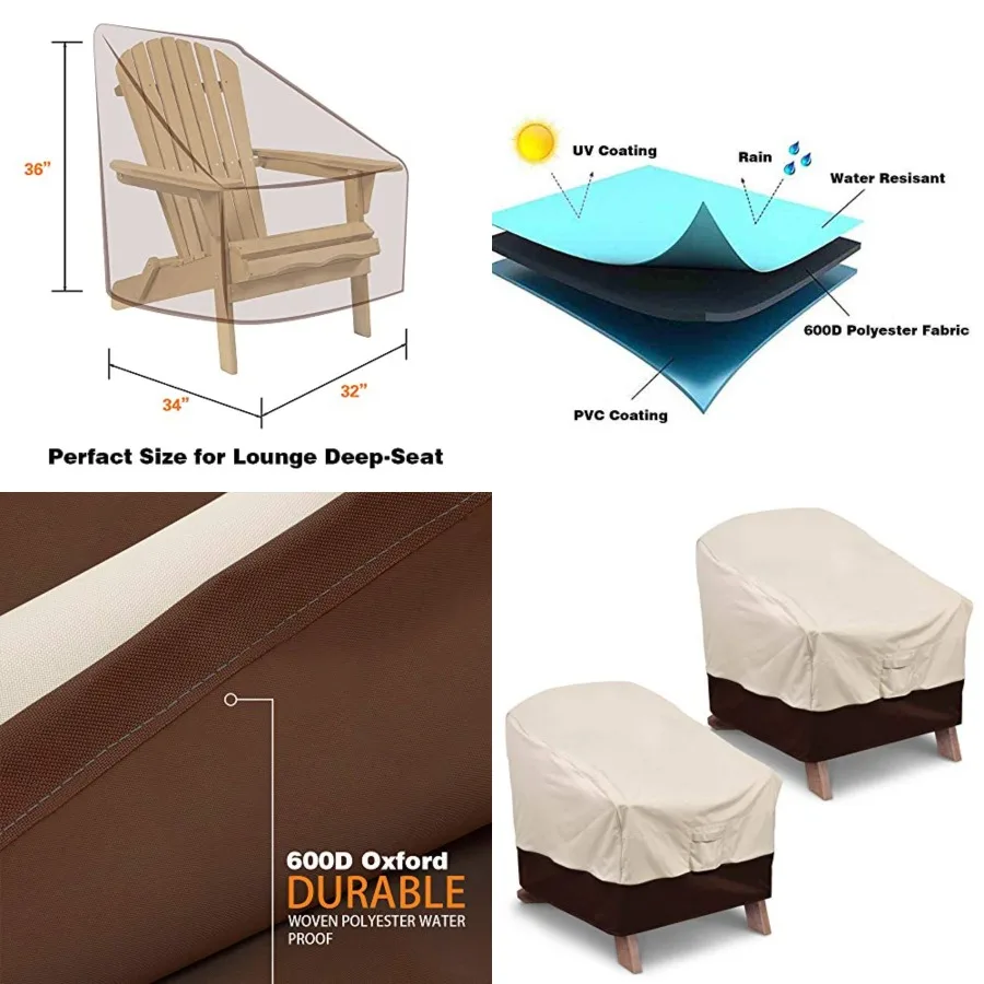 Patio Adirondack Chair Covers, Heavy Duty Patio Chair Cover, Waterproof Outdoor Lawn Patio Furniture Covers
Patio Adirondack Chair Covers, Heavy Duty Patio Chair Cover, Waterproof Outdoor Lawn Patio Furniture Covers