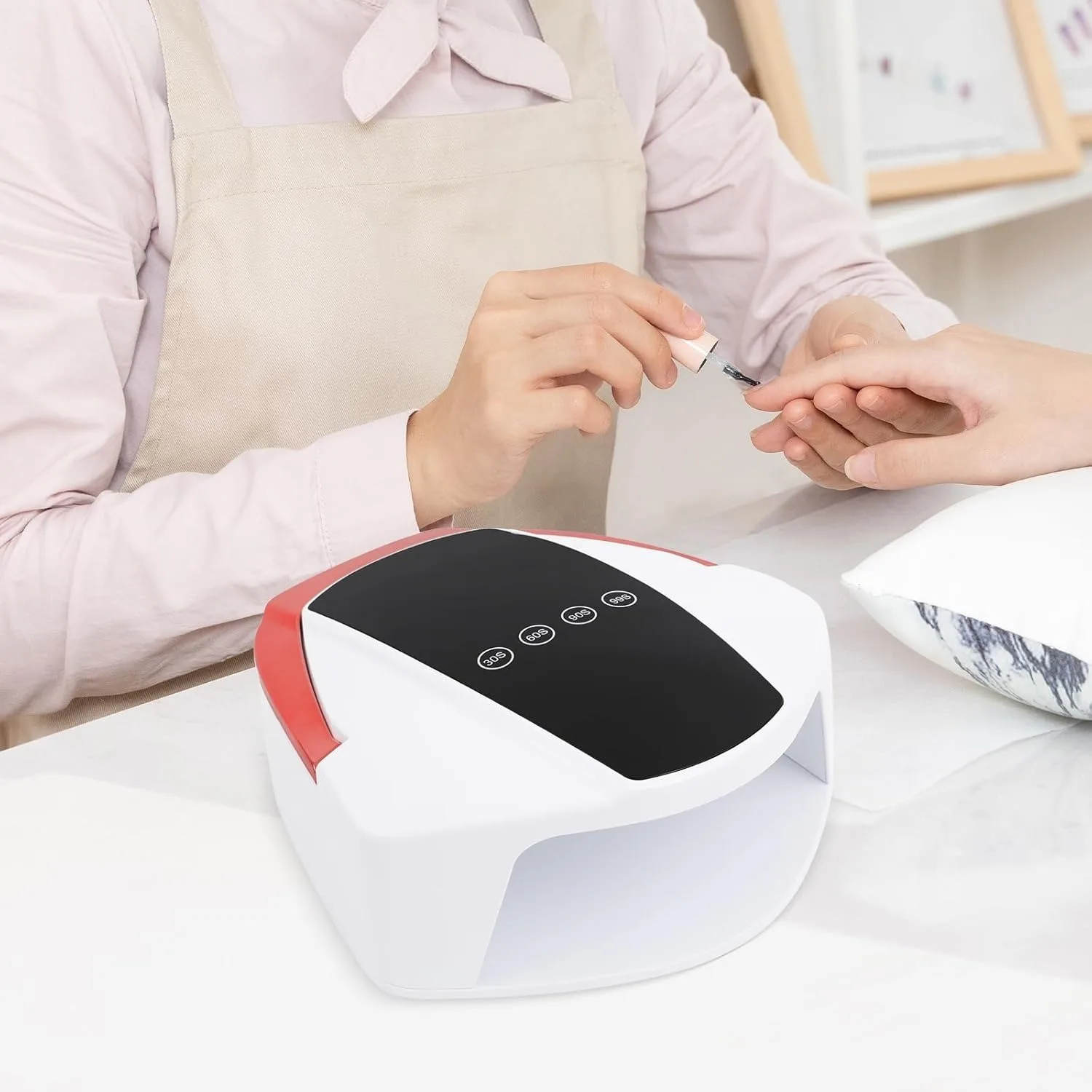 96W Rechargeable Nail Lamp,UV/LED Manicure Desk Lamp with LCD Display and Infrared Intelligent Sensing Design, Timing Automatic Sensor Nail Dryer for Home,Nail Stores, Beauty Shops
96W Rechargeable Nail Lamp,UV/LED Manicure Desk Lamp with LCD Display and Infrared Intelligent Sensing Design, Timing Automatic Sensor Nail Dryer for Home,Nail Stores, Beauty Shops