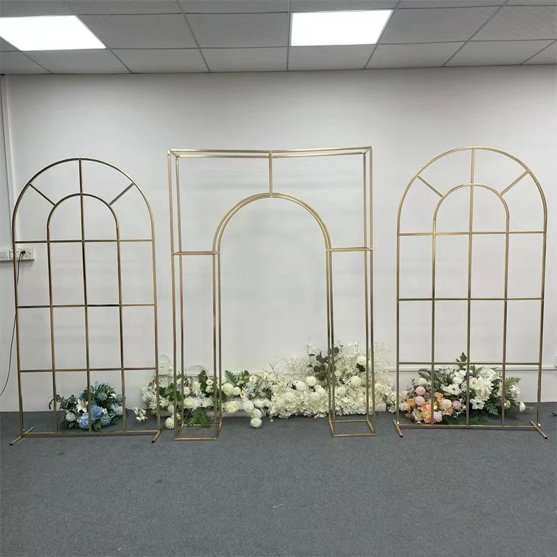 High Quality Light Shining Gold Arch Set Backdrop Stand Props For Wedding Event
High Quality Light Shining Gold Arch Set Backdrop Stand Props For Wedding Event