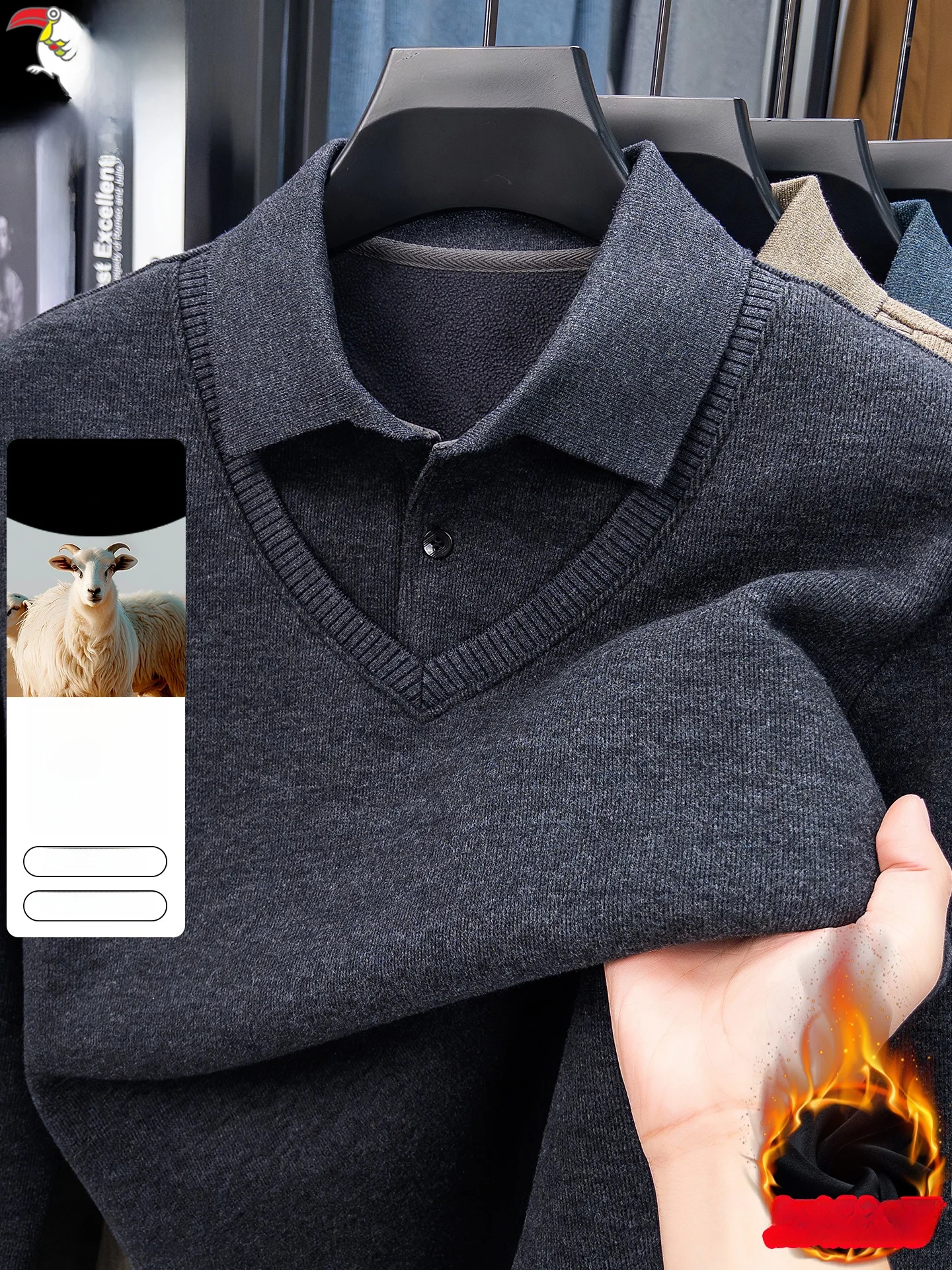 Men's Winter Thiened Warm Knitted Sweater Woolen Underwear Fce Lined Loose Fit Faion Ci Casual Long Sve Turtlene
Men's Winter Thiened Warm Knitted Sweater Woolen Underwear Fce Lined Loose Fit Faion Ci Casual Long Sve Turtlene