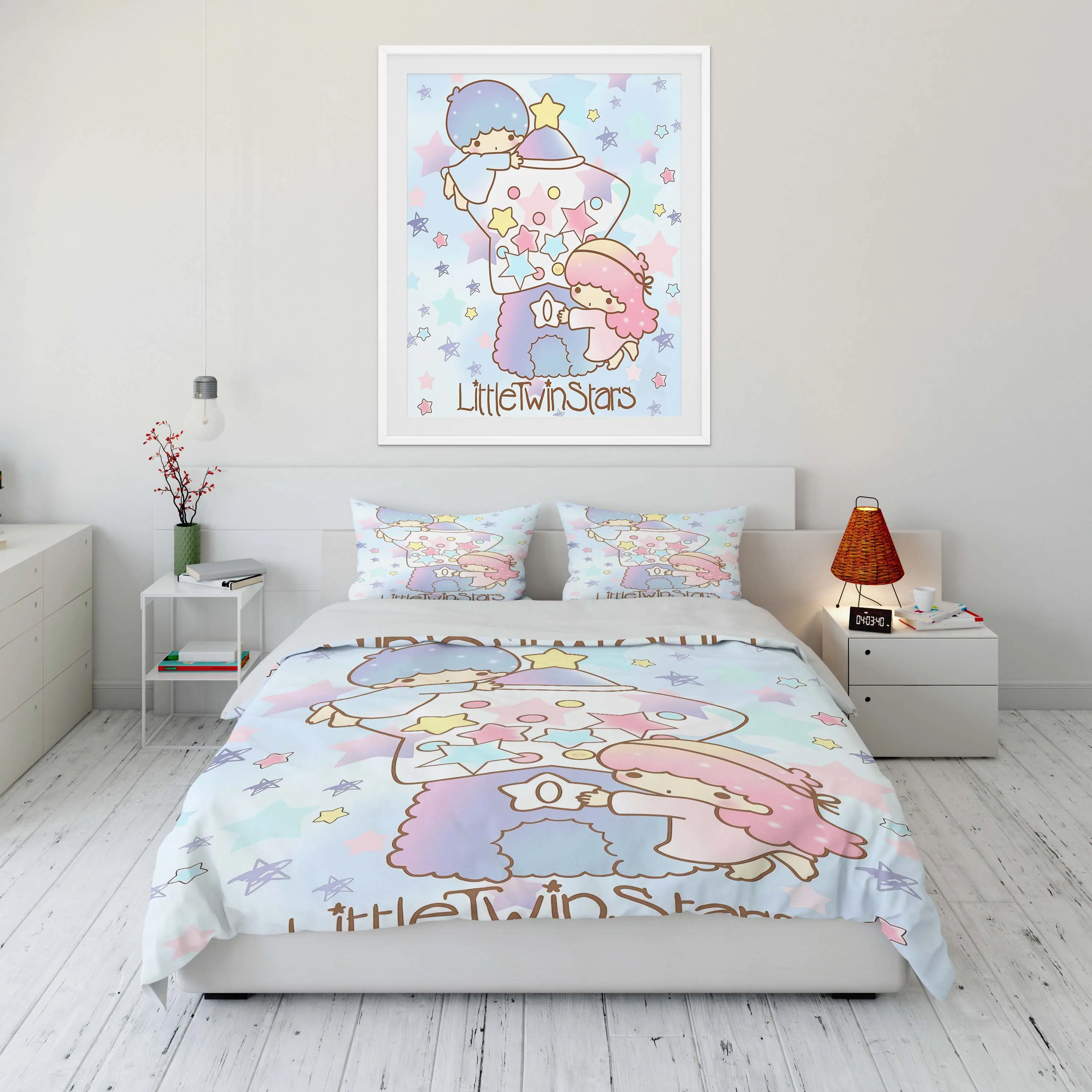 10 размеров Kawaii Sanrio Комплект постельного белья с принтом маленькие двойные звезды пододеяльник наволочка удобный комплект постельного белья для детей и взрослых двуспальная кровать
10 размеров Kawaii Sanrio Комплект постельного белья с принтом маленькие двойные звезды пододеяльник наволочка удобный комплект постельного белья для детей и взрослых двуспальная кровать