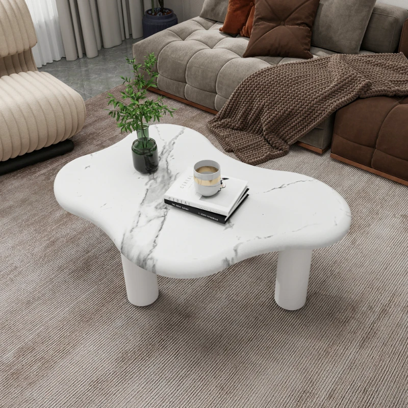 Cloud Coffee Table Classic Modern Marbling Tea Table, Irregular Indoor End Table For Living Room Apartment Free Shape with 3Legs
Cloud Coffee Table Classic Modern Marbling Tea Table, Irregular Indoor End Table For Living Room Apartment Free Shape with 3Legs