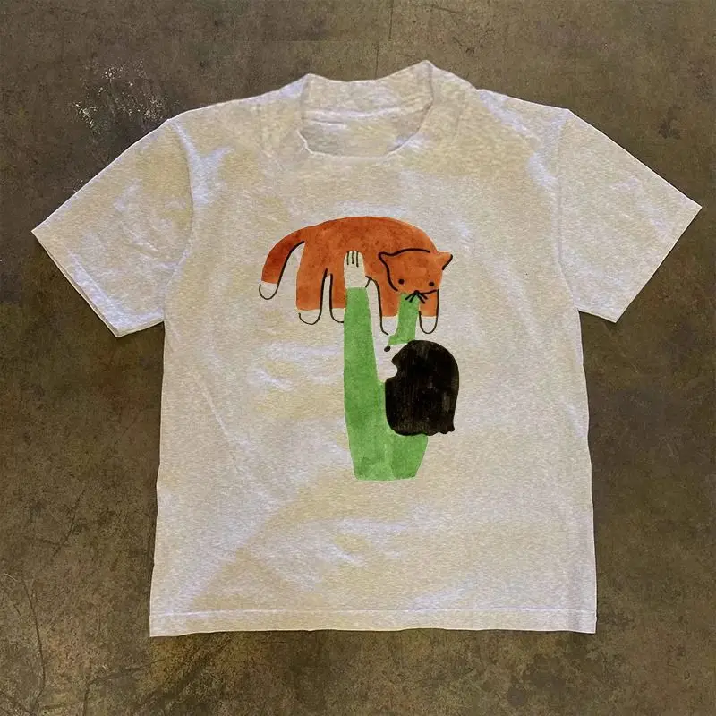 T-shirt À Manches Courtes En Coton Imprimé Amusant De Marque Américaine Pour Hommes Et Femmes
T-shirt À Manches Courtes En Coton Imprimé Amusant De Marque Américaine Pour Hommes Et Femmes