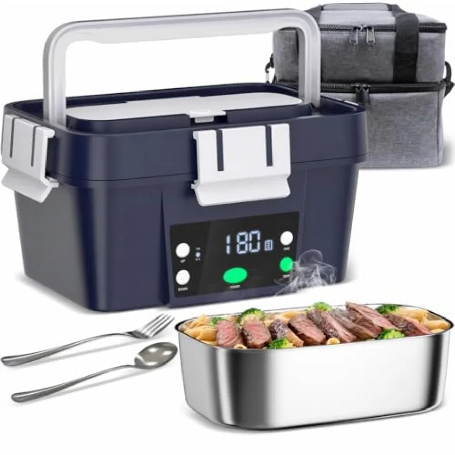 Cordless Electric Lunch Box 6.7 Cups Smart Timer Auto Heated Lunch Box 16000mAh Rechargeable Food Warmer for Work Car Home Leak
Cordless Electric Lunch Box 6.7 Cups Smart Timer Auto Heated Lunch Box 16000mAh Rechargeable Food Warmer for Work Car Home Leak