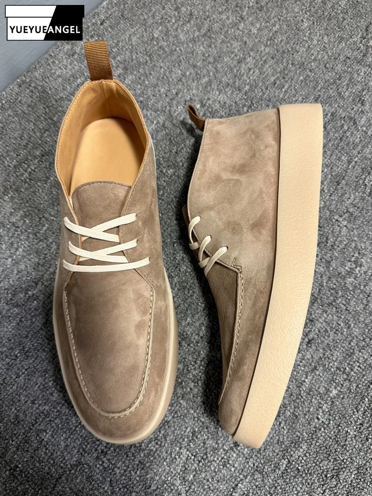 Vintage Mens High Top Real Cow Suede Leather Work Shoes Thick Platform Lace Up Skateboard Shoes Business Casual Fashion Footwear
Vintage Mens High Top Real Cow Suede Leather Work Shoes Thick Platform Lace Up Skateboard Shoes Business Casual Fashion Footwear