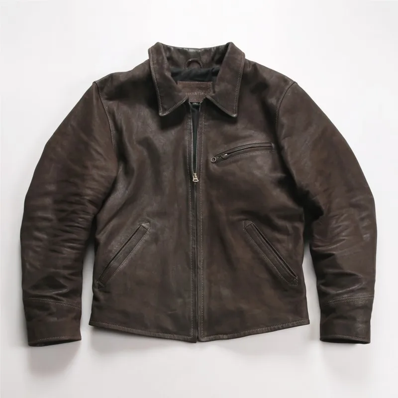 Men's casual lapel leather made of
Men's casual lapel leather made of