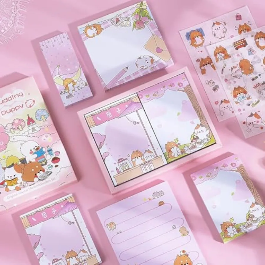 250Sheets Cute Cartoon Dog Memo Notes Writing Pads Scrapbook Decorations TODO List for Planning with 2 Sheets Decorative Sticke
250Sheets Cute Cartoon Dog Memo Notes Writing Pads Scrapbook Decorations TODO List for Planning with 2 Sheets Decorative Sticke