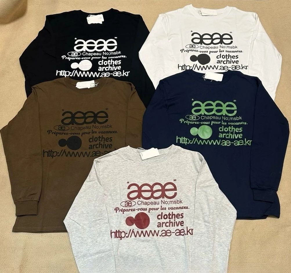 Корейская футболка унисекс с длинными рукавами и надписью Ae, весна-осень, повседневный универсальный свободный топ для пар, пуловер высокого качества, топ Y2k
Корейская футболка унисекс с длинными рукавами и надписью Ae, весна-осень, повседневный универсальный свободный топ для пар, пуловер высокого качества, топ Y2k