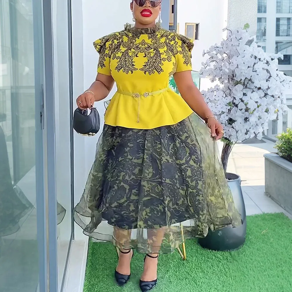 Elegant African Dresses for Women 2PCS Sets 2025 New Fashion Tops And Skirts Suits Dashiki Ankara Print Outfits Plus Size Turkey
Elegant African Dresses for Women 2PCS Sets 2025 New Fashion Tops And Skirts Suits Dashiki Ankara Print Outfits Plus Size Turkey