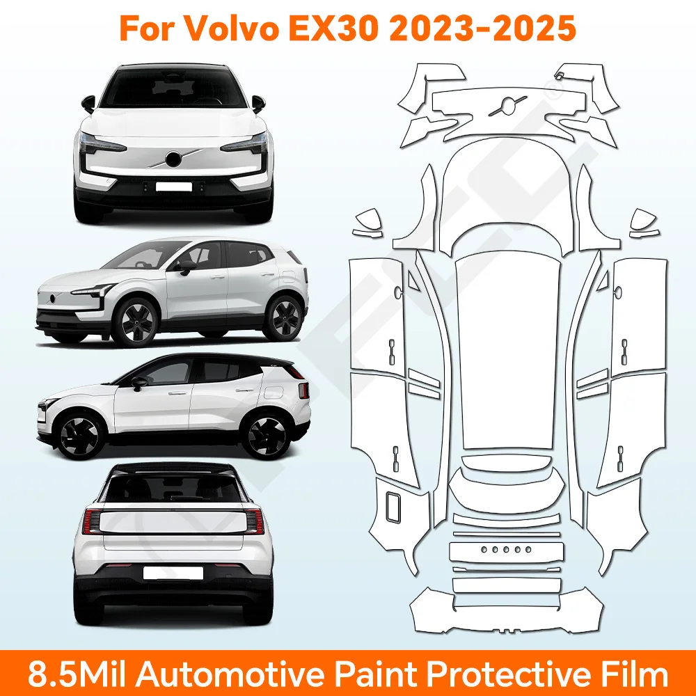 TPU For Volvo EX30 2023 2024 2025 Paint Protection Film Clear Bra Car Body Anti-scratch Pre-cut PPF Resistant Repairable Cover
TPU For Volvo EX30 2023 2024 2025 Paint Protection Film Clear Bra Car Body Anti-scratch Pre-cut PPF Resistant Repairable Cover