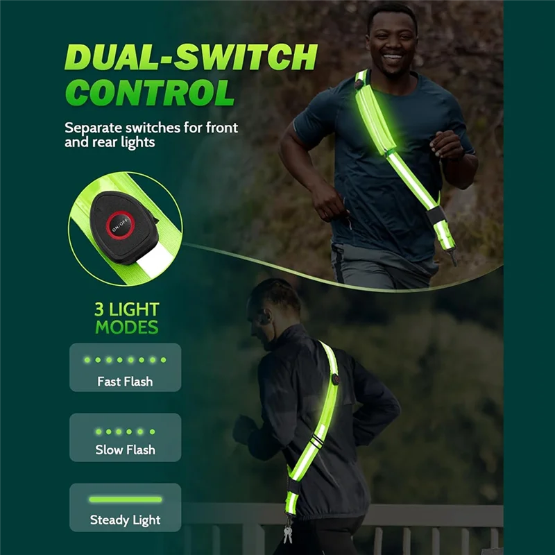 RTENTE-LED Reflective Belt Sash With Phone Holder, High Visibility Reflective Running Gear Rechargeable Light Up Safety Lights
RTENTE-LED Reflective Belt Sash With Phone Holder, High Visibility Reflective Running Gear Rechargeable Light Up Safety Lights
