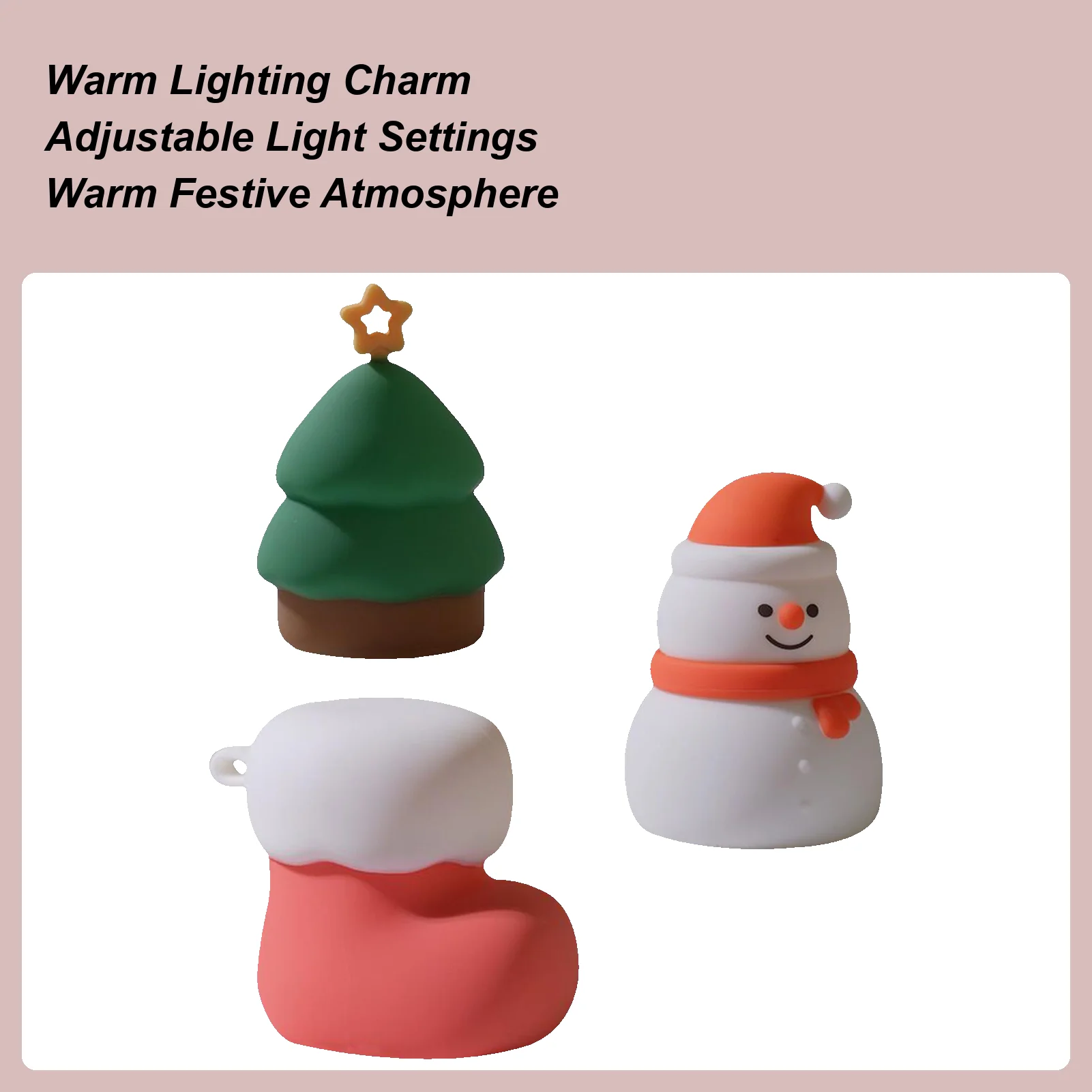 Силиконовые рождественские огни, милая рождественская сенсорная лампа, перезаряжаемая лампа с управлением краном, украшение для настольного стола, спальни
Силиконовые рождественские огни, милая рождественская сенсорная лампа, перезаряжаемая лампа с управлением краном, украшение для настольного стола, спальни