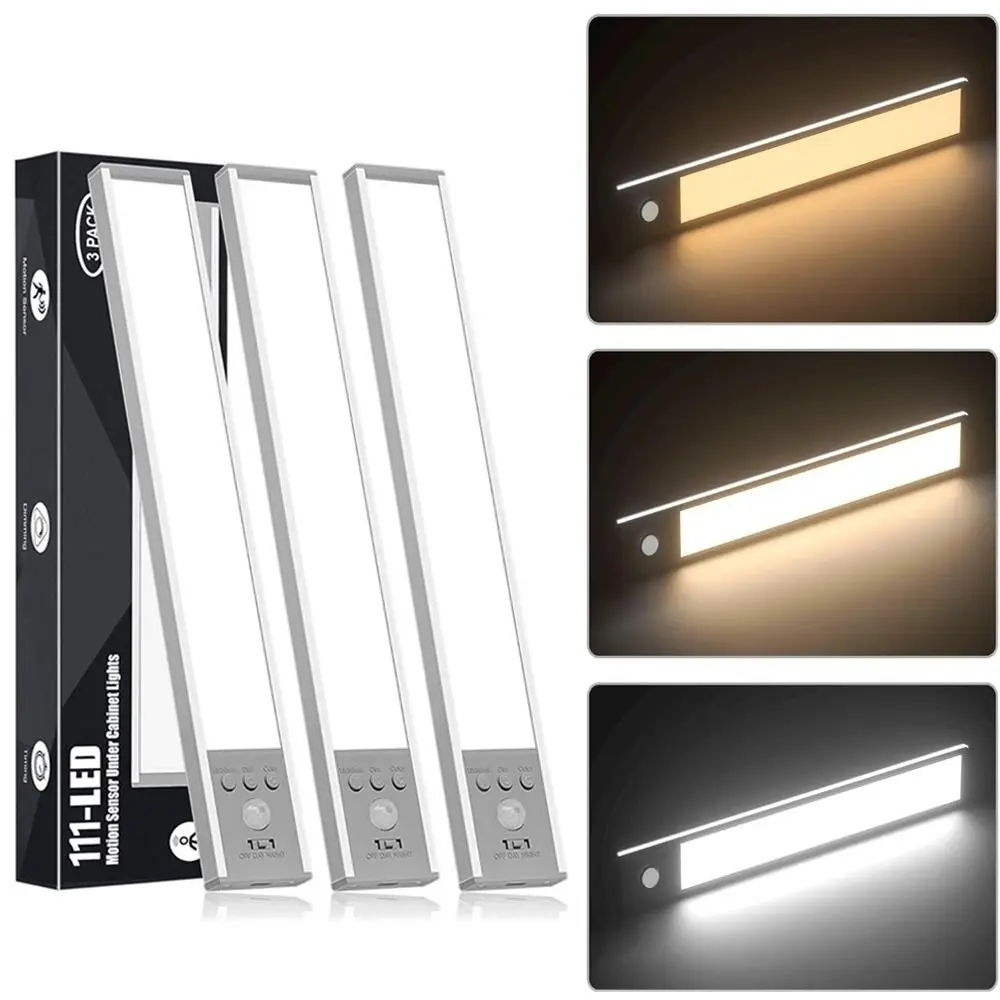 Smart 3 Colors Light LED Motion Sensor Light USB Rechargeable Dimmable Sensor Lamp Under Cabinet Wireless Night Light Indoor
Smart 3 Colors Light LED Motion Sensor Light USB Rechargeable Dimmable Sensor Lamp Under Cabinet Wireless Night Light Indoor