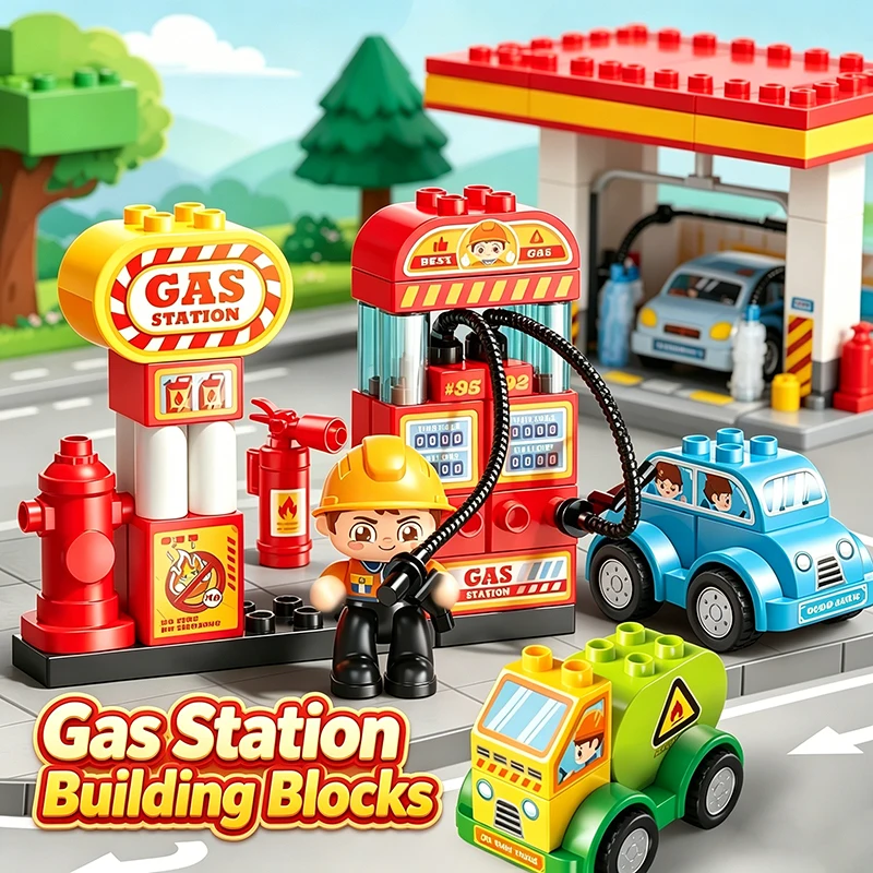 43pieces Big Size Building Block Gas Station Plastic Model Bricks Educational Toys Diy Assembly Game Children Gift
43pieces Big Size Building Block Gas Station Plastic Model Bricks Educational Toys Diy Assembly Game Children Gift