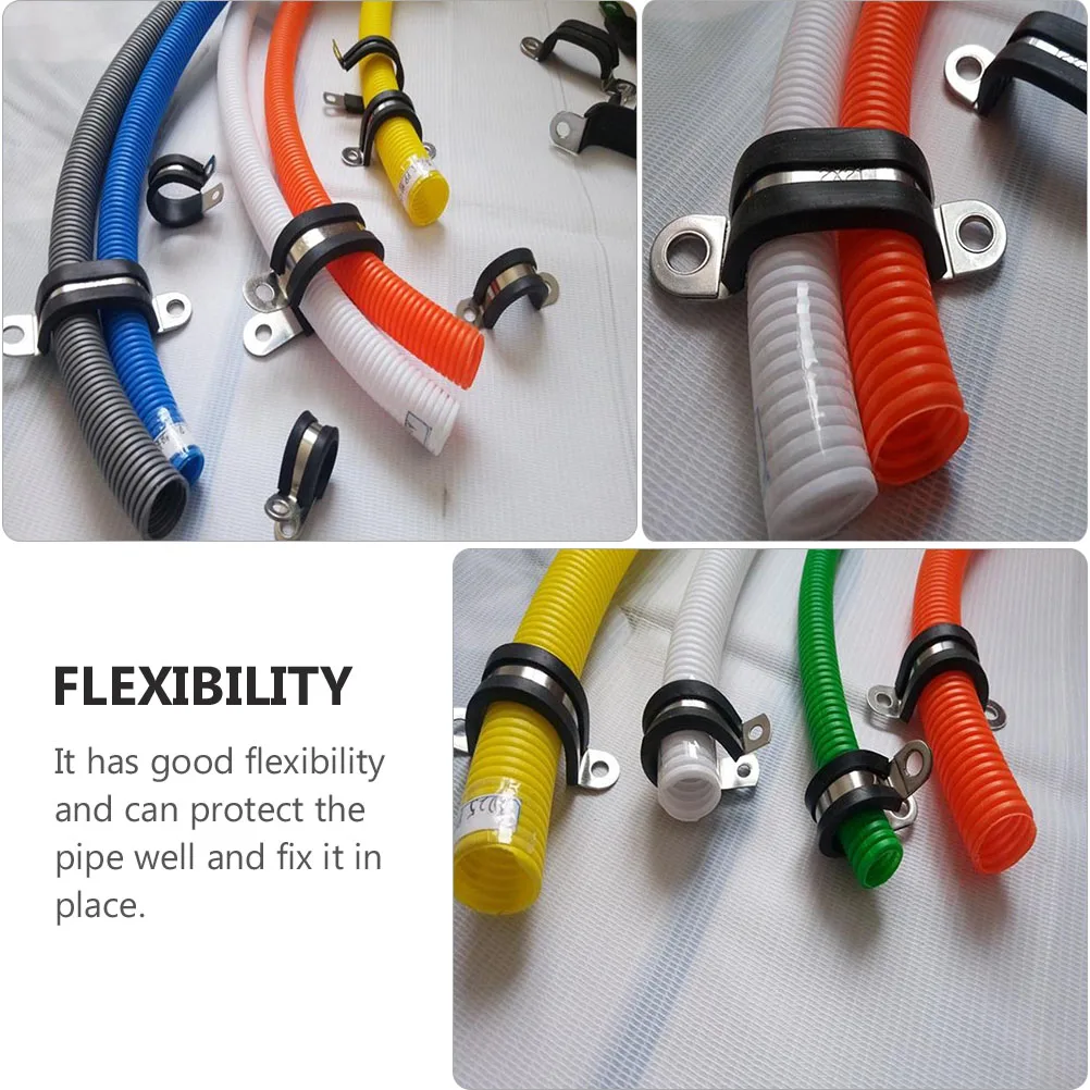20pcs Hose Clamps Rubber Wire Clips Stainless Steel Tube Cable Pipe Fasteners Durable Salt Resistant Anti Rust Corrosion Proof
20pcs Hose Clamps Rubber Wire Clips Stainless Steel Tube Cable Pipe Fasteners Durable Salt Resistant Anti Rust Corrosion Proof