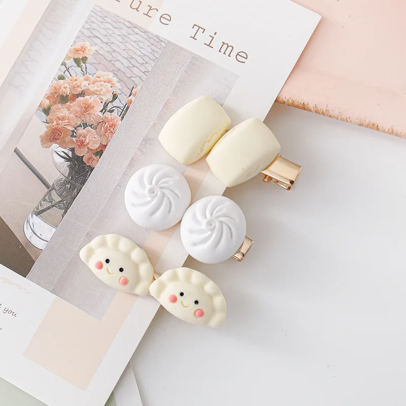 Забавные милые булочки с клецками, реалистичные заколки для волос с едой, девчачьи головные уборы, уникальные креативные заколки с боковой челкой, аксессуары для волос 
Забавные милые булочки с клецками, реалистичные заколки для волос с едой, девчачьи головные уборы, уникальные креативные заколки с боковой челкой, аксессуары для волос