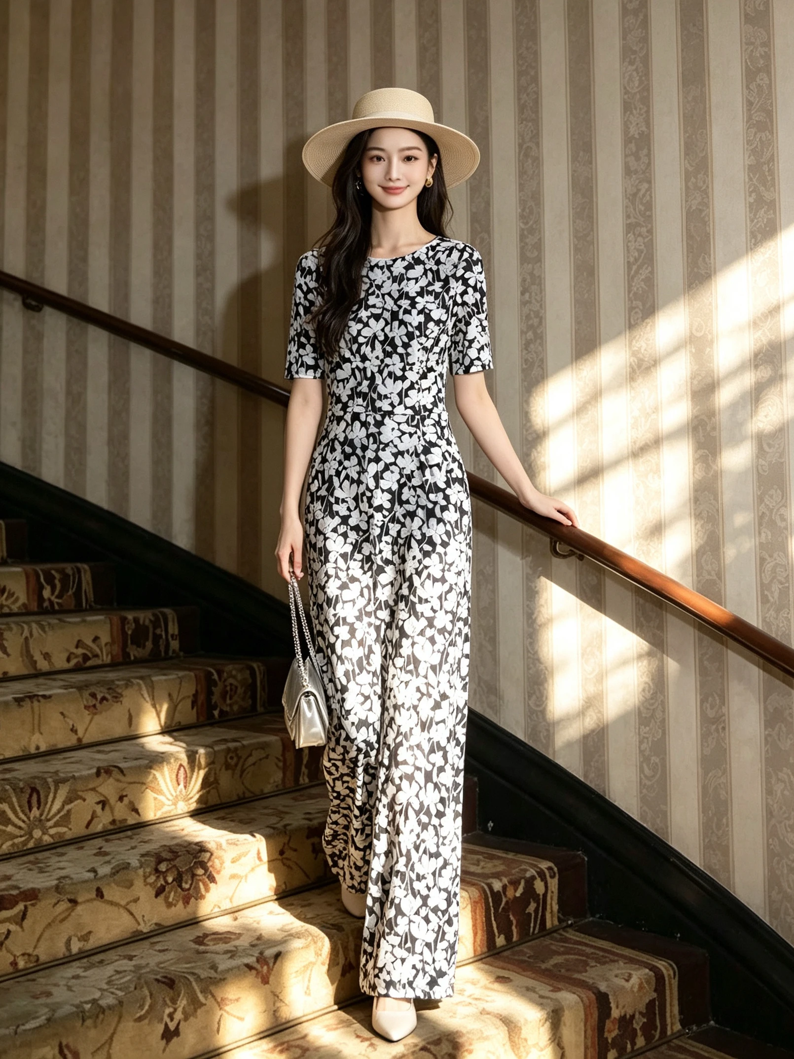 Crystal Hemp Wide Leg Pants Ice Silk Vacation Jumpsuit Straight Cut Trousers Casual Simple Style Floral Pattern Natural Waist
Crystal Hemp Wide Leg Pants Ice Silk Vacation Jumpsuit Straight Cut Trousers Casual Simple Style Floral Pattern Natural Waist