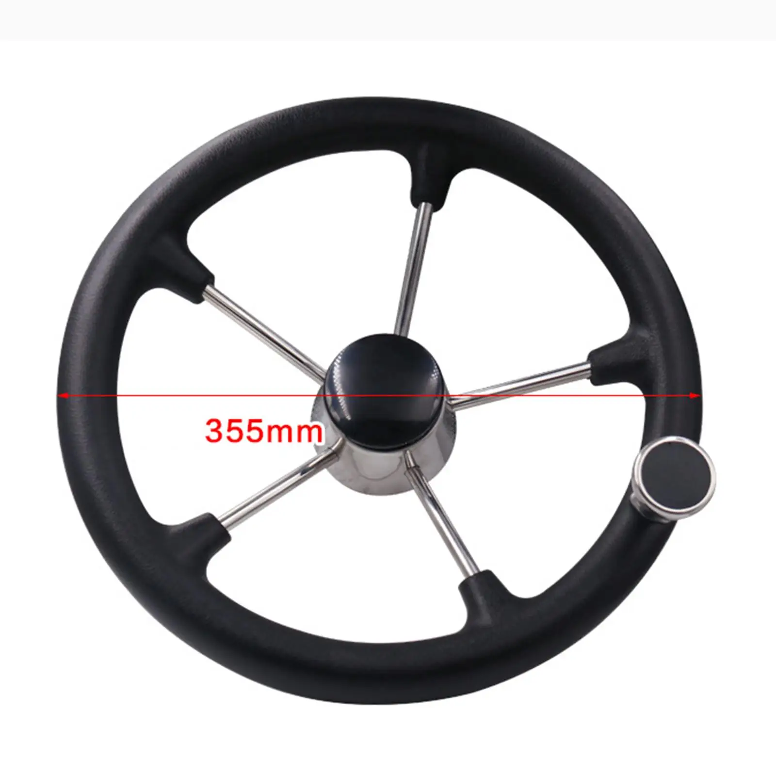 Steering Wheel 5 Spoke material grip 13.98 Inches Dia. with Knob
Steering Wheel 5 Spoke material grip 13.98 Inches Dia. with Knob