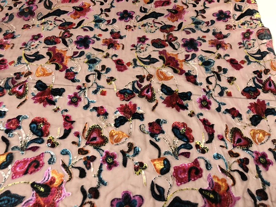 High Quality Real Silk Velvet Fabric Sweet Skin Beauty Etched-out Semi-Transparent Hollow out Dress Cloth
High Quality Real Silk Velvet Fabric Sweet Skin Beauty Etched-out Semi-Transparent Hollow out Dress Cloth
