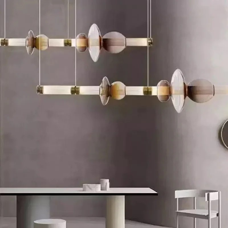 Modern LED living room hanging glass pendant lamp, suitable for bar counter ceiling chandelier, stainless steel lustre
Modern LED living room hanging glass pendant lamp, suitable for bar counter ceiling chandelier, stainless steel lustre