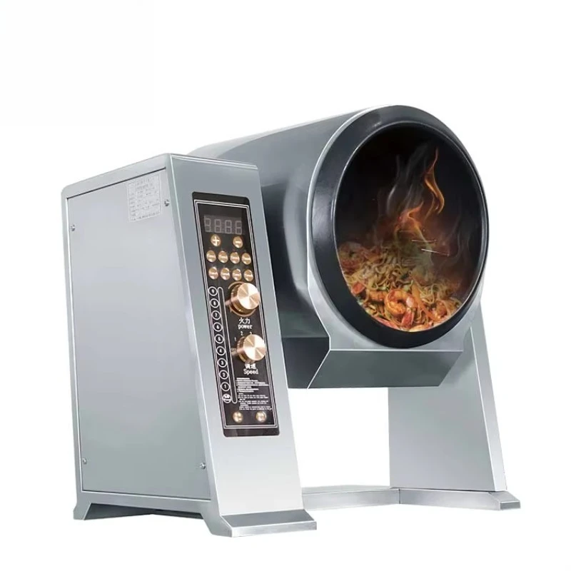 Commercial Hotel & Restaurant Kitchen Machine Intelligent Fried Rice Cooker Rotating Smart Wok Chef Automatic Cooking Feature