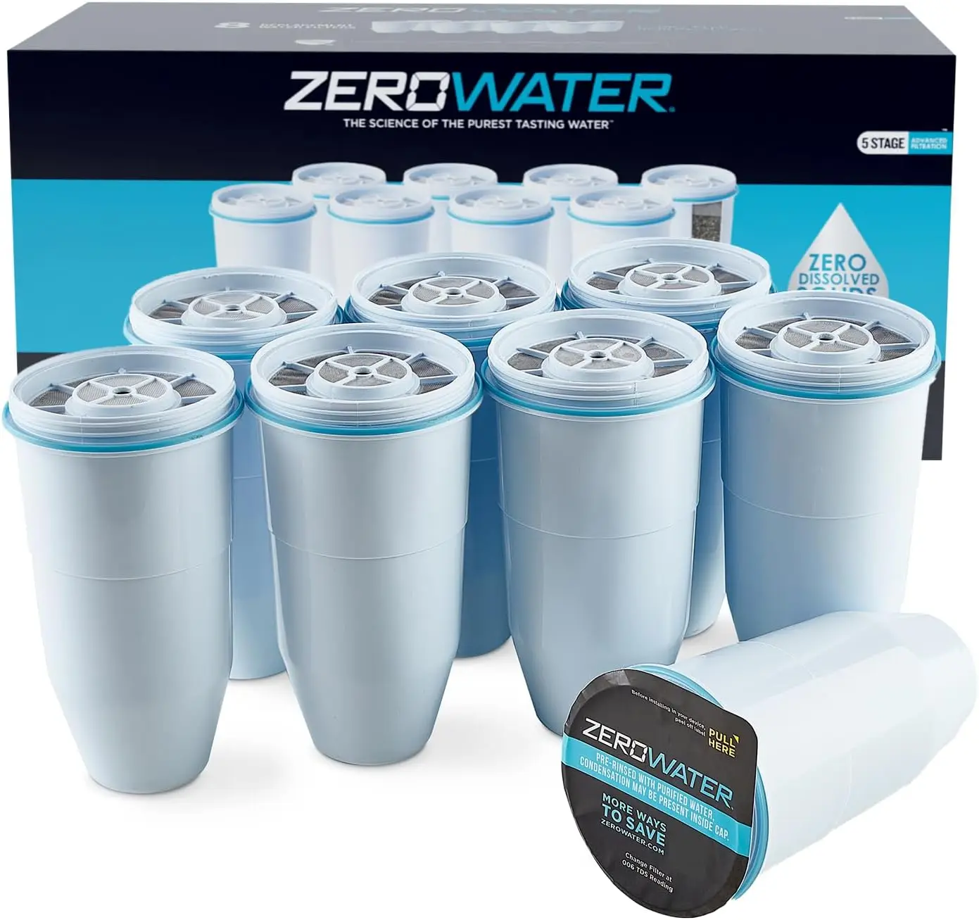 ZeroWater Official Replacement Filter – 5-Stage 0 TDS Zero Water Replacement Filter – System IAPMO Certified to Reduce Lead, Chl
ZeroWater Official Replacement Filter – 5-Stage 0 TDS Zero Water Replacement Filter – System IAPMO Certified to Reduce Lead, Chl