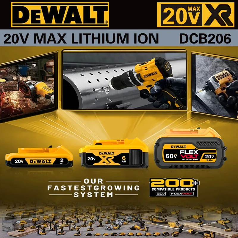 Original DEWALT 20V 6Ah MAX XR Battery DCB206 Genuine For DCD999 DCF887 DCS491 DCS356 Cordless Tools
Original DEWALT 20V 6Ah MAX XR Battery DCB206 Genuine For DCD999 DCF887 DCS491 DCS356 Cordless Tools