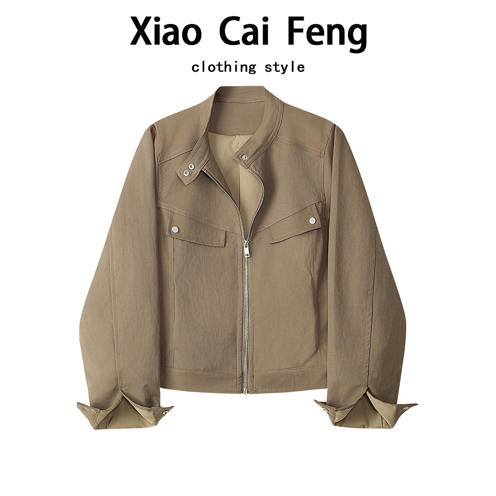 American Retro Workwear ort Jaet Women's Loose Slimming Casual Motorcycle Sle Top Spring Autumn Faionable
American Retro Workwear ort Jaet Women's Loose Slimming Casual Motorcycle Sle Top Spring Autumn Faionable