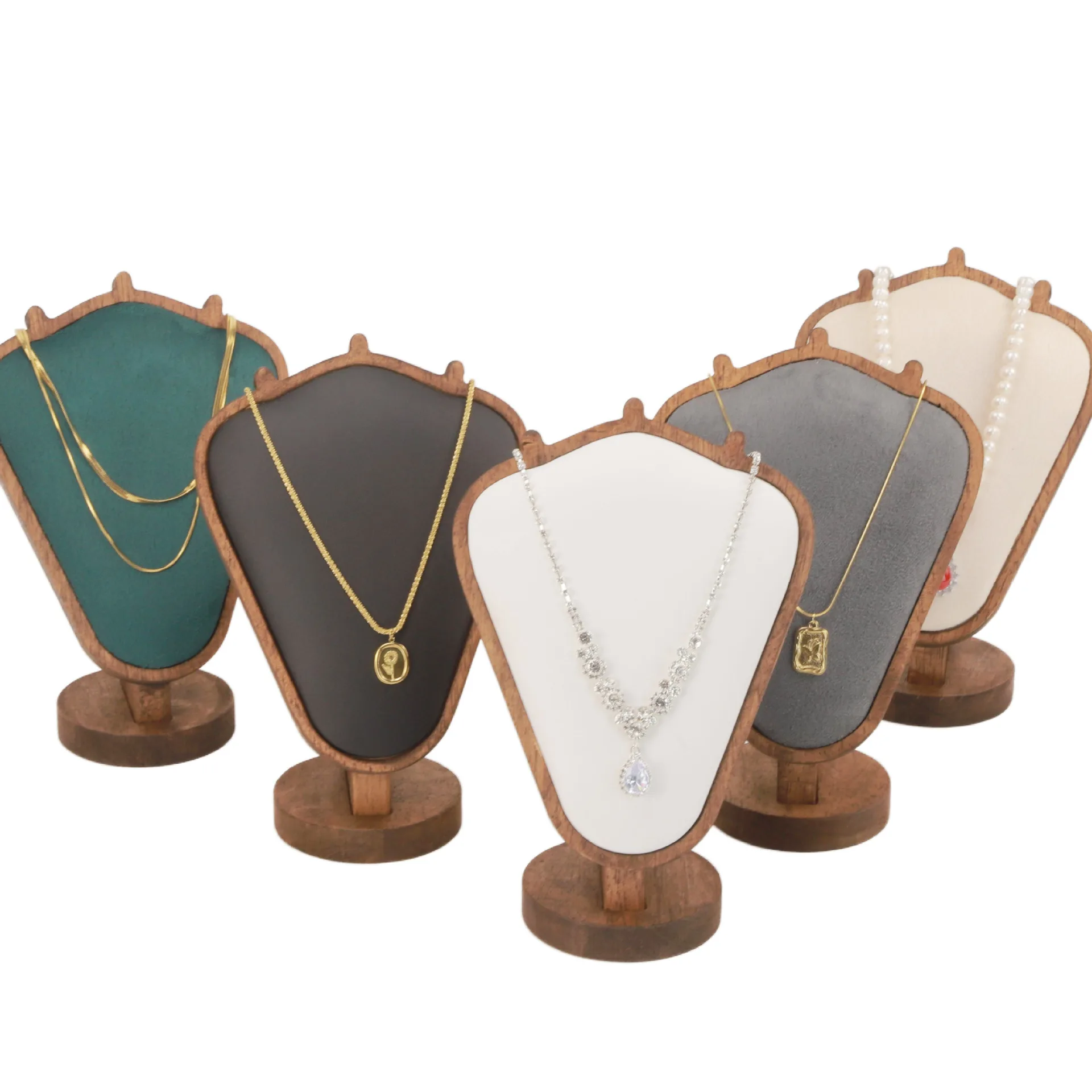 Wood jewelry necklace jewelry display frame high-grade impression model counter window display props necklace frame
Wood jewelry necklace jewelry display frame high-grade impression model counter window display props necklace frame