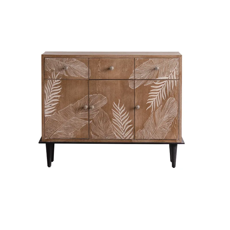 American rural retro solid wood carving flower dining side cabinet, entrance entrance, bed and breakfast living room drawer
American rural retro solid wood carving flower dining side cabinet, entrance entrance, bed and breakfast living room drawer