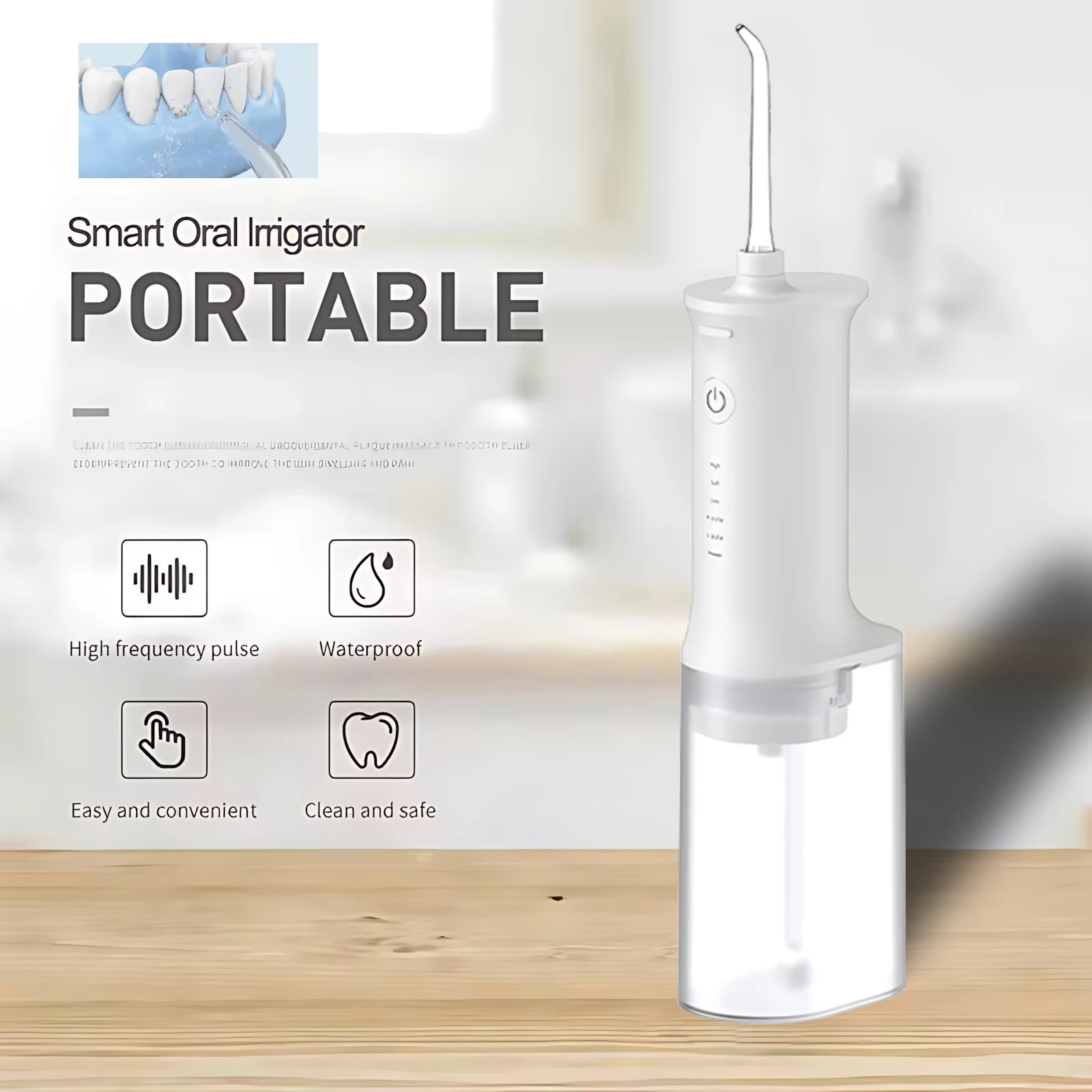 2026 Модернизированный бытовой ирригатор для полости рта — поток промывки воды высокого давления, водонепроницаемый 5-скоростной портативный межзубный очиститель IPX7
2026 Модернизированный бытовой ирригатор для полости рта — поток промывки воды высокого давления, водонепроницаемый 5-скоростной портативный межзубный очиститель IPX7