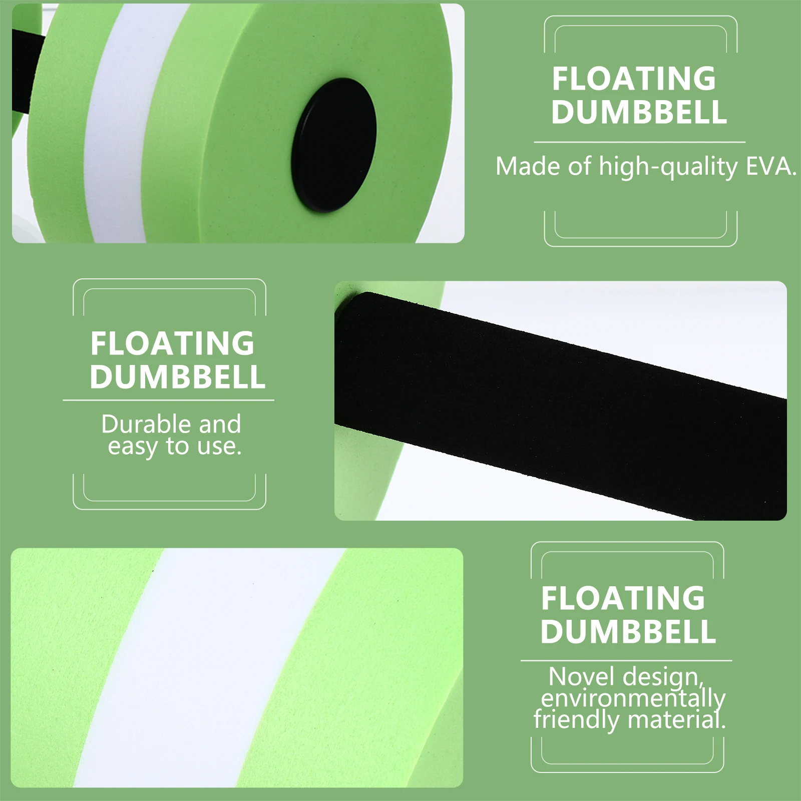 1pc Floating Dumbbell Water Barbell Aquatic Exercise Pool Fitness Equipment Kids Adults EVA Material Water Resistance
1pc Floating Dumbbell Water Barbell Aquatic Exercise Pool Fitness Equipment Kids Adults EVA Material Water Resistance