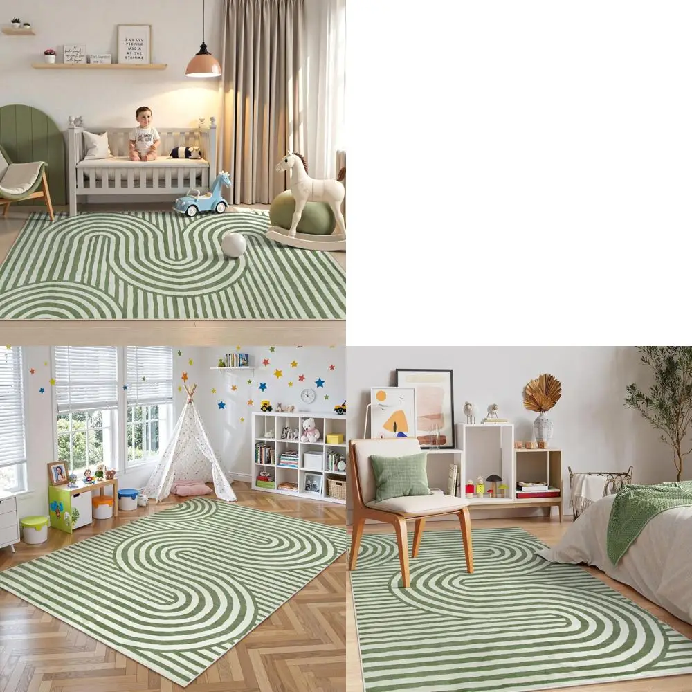 Green Washable Rug 5x7, Soft Kids Rugs for Bedroom Mid Century Modern Area Rugs for Living Room, Non-Slip Ultra-Thin Stain Resis
Green Washable Rug 5x7, Soft Kids Rugs for Bedroom Mid Century Modern Area Rugs for Living Room, Non-Slip Ultra-Thin Stain Resis