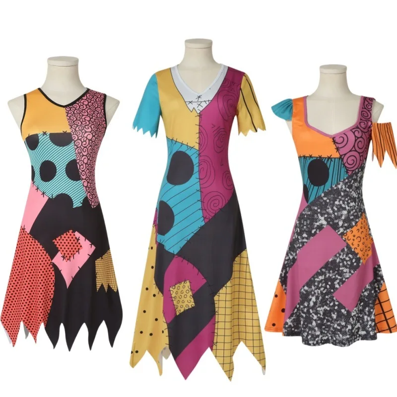 Halloween Carnival Party Sally Dresses Nightmare Before Christmas Anime Girl Horror Cosplay Costumes Fancy Dress Up Outfits
Halloween Carnival Party Sally Dresses Nightmare Before Christmas Anime Girl Horror Cosplay Costumes Fancy Dress Up Outfits
