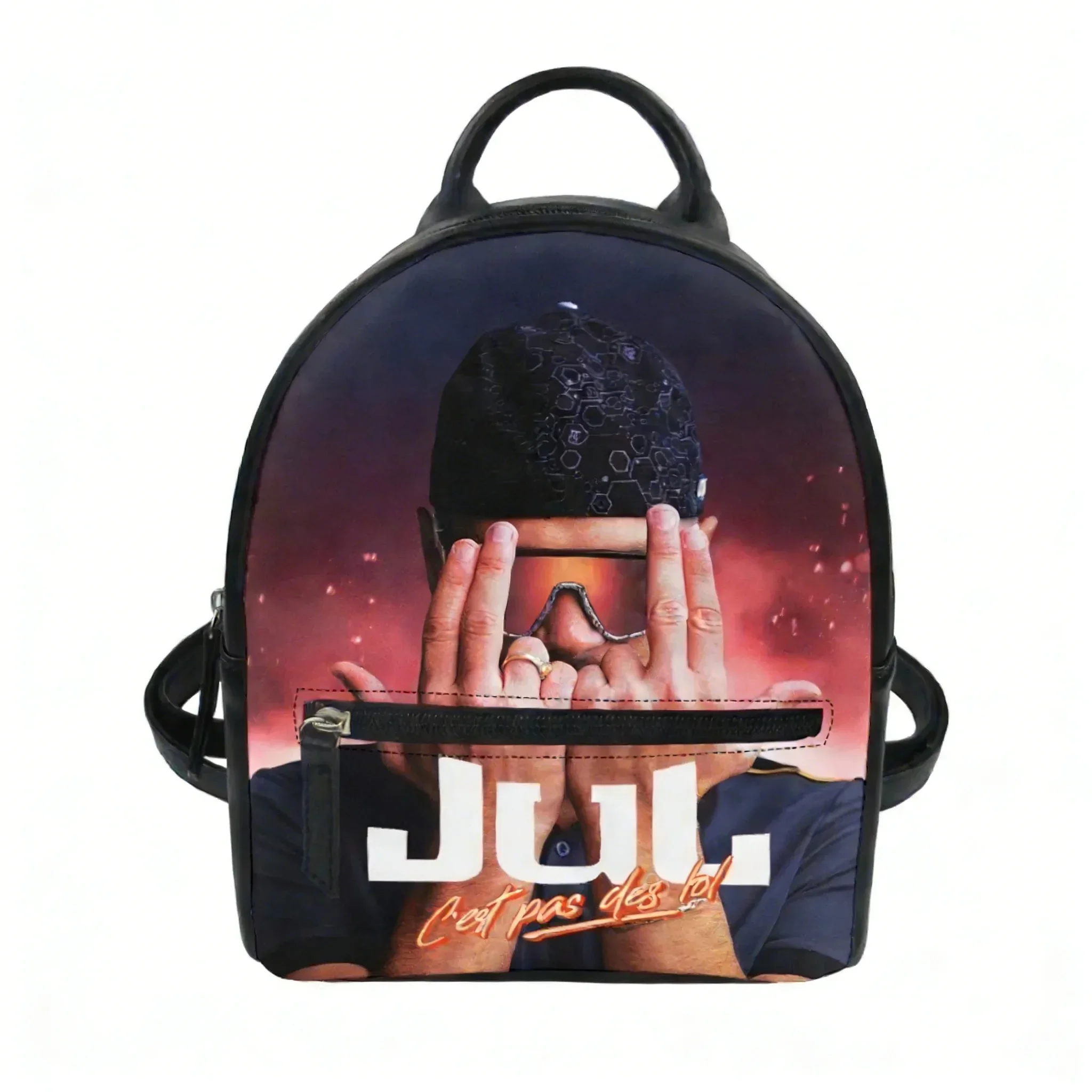 Rapper JUL C'est Pas Des Lol Custom Backpack Purse Women Carter Schoolbags Double Shoulder Bag Mini Daypack Leather Travel Bag
Rapper JUL C'est Pas Des Lol Custom Backpack Purse Women Carter Schoolbags Double Shoulder Bag Mini Daypack Leather Travel Bag