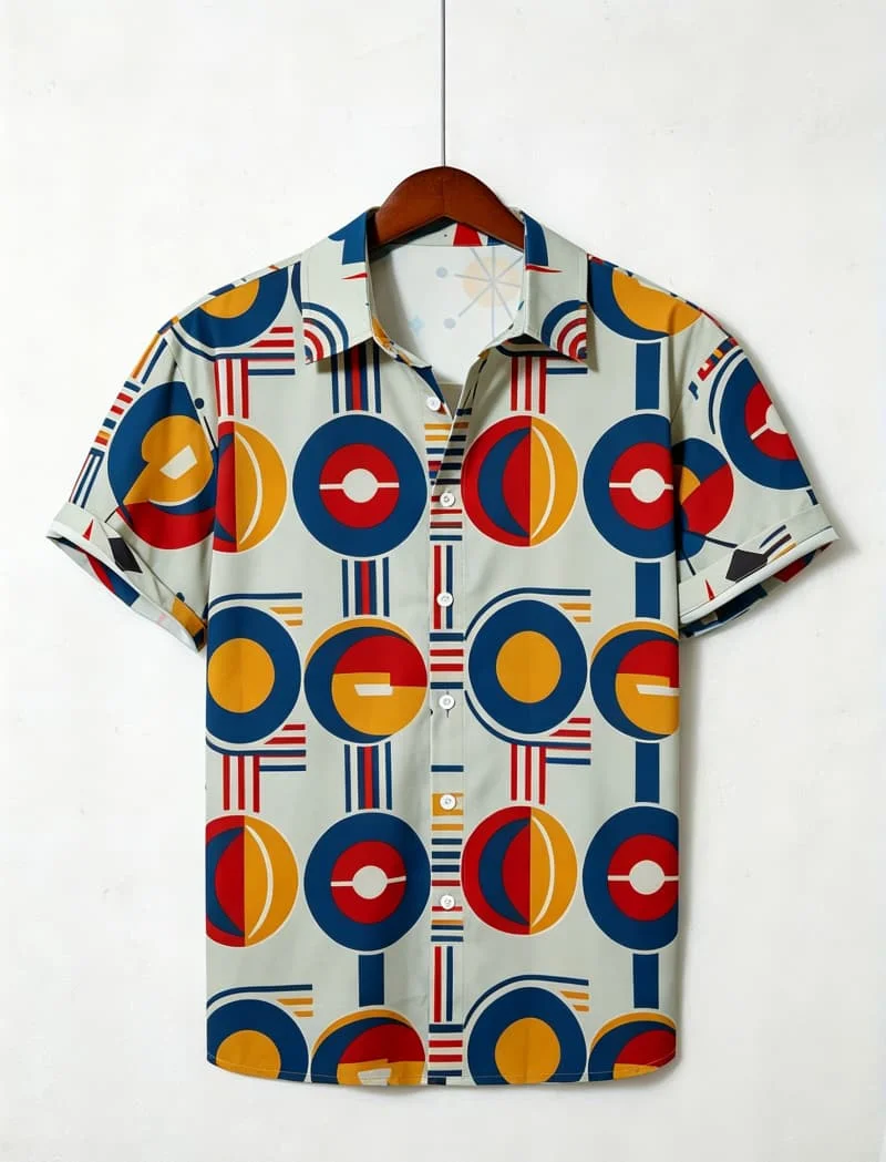 Men's Casual Short Sleeved Lapel shirt, eye-catching Pattern Injects A Vintage Cool Feeling Into The outfit,
Men's Casual Short Sleeved Lapel shirt, eye-catching Pattern Injects A Vintage Cool Feeling Into The outfit,