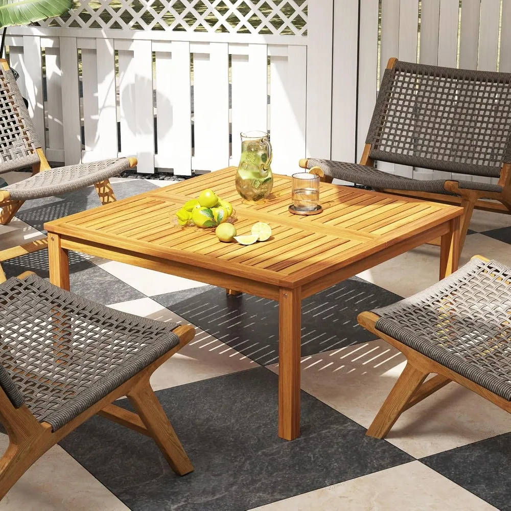 Outdoor Coffee Table, Acacia Wood Side Table With Slatted Tabletop, Square Patio for Deck, Garden & Balcony (Natural)
Outdoor Coffee Table, Acacia Wood Side Table With Slatted Tabletop, Square Patio for Deck, Garden & Balcony (Natural)