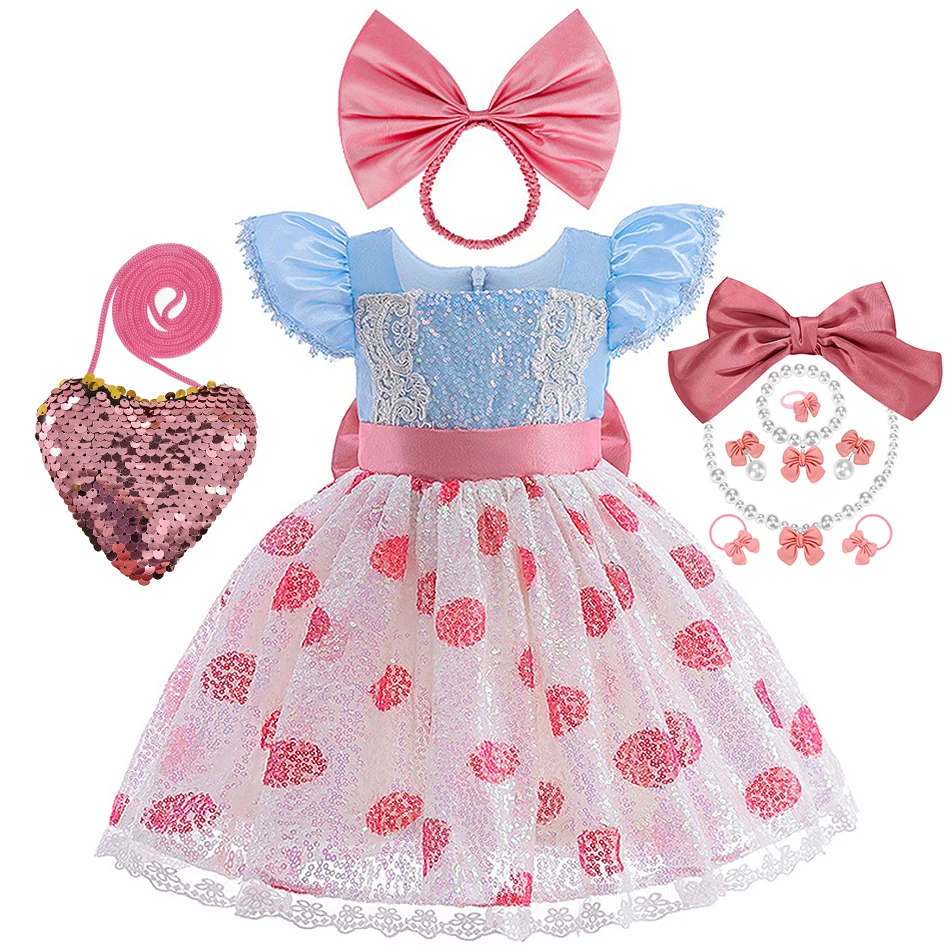 Детское розовое платье принцессы Бу-Пип, праздничное платье с блестками, бантом и кружевом для девочек, нарядное платье для Хэллоуина и дня рождения
Детское розовое платье принцессы Бу-Пип, праздничное платье с блестками, бантом и кружевом для девочек, нарядное платье для Хэллоуина и дня рождения