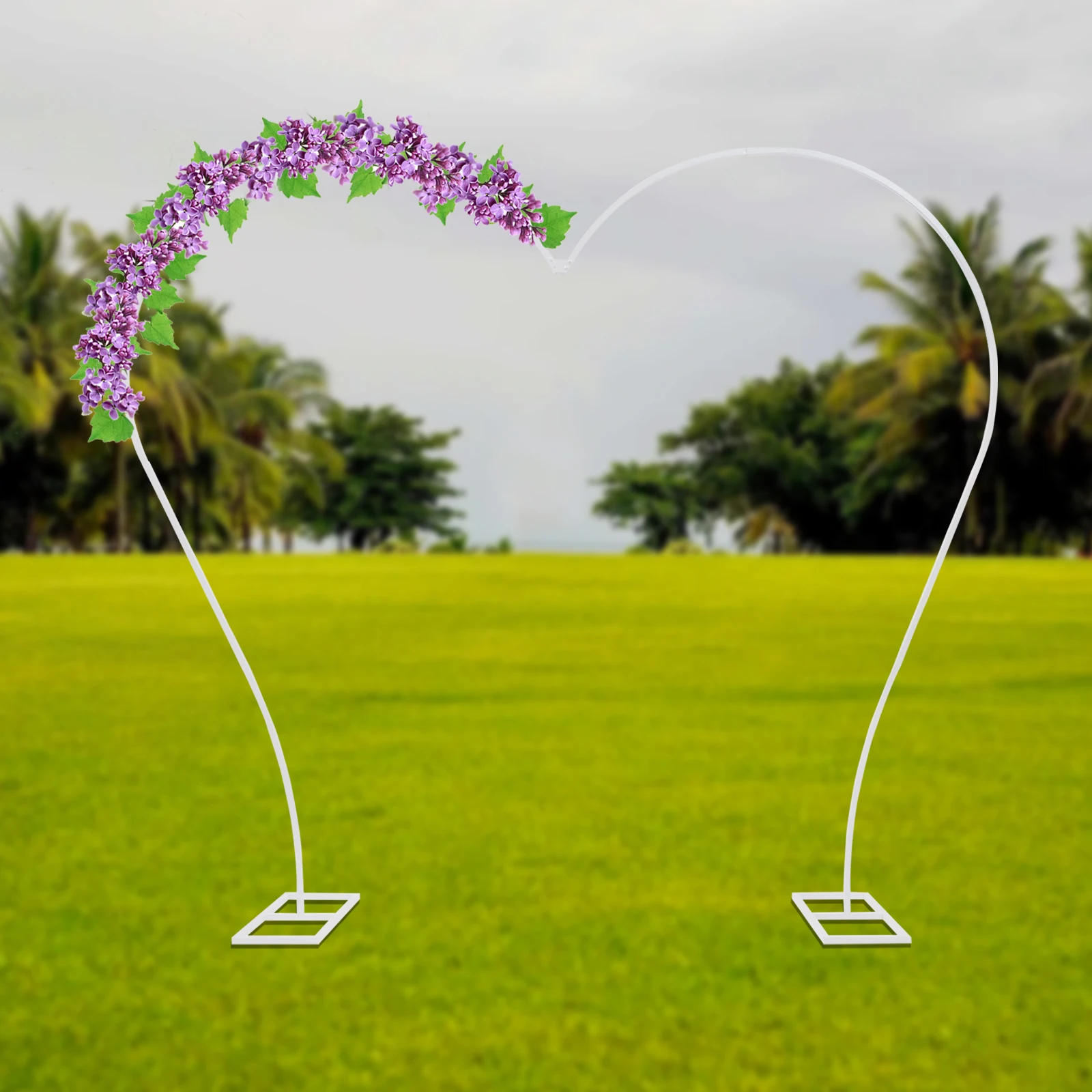 Белая подставка для свадебной арки в форме сердца из высококачественной углеродистой стали - высокотемпературная краска для выпечки для износа и защиты от ржавчины 
Белая подставка для свадебной арки в форме сердца из высококачественной углеродистой стали - высокотемпературная краска для выпечки для износа и защиты от ржавчины