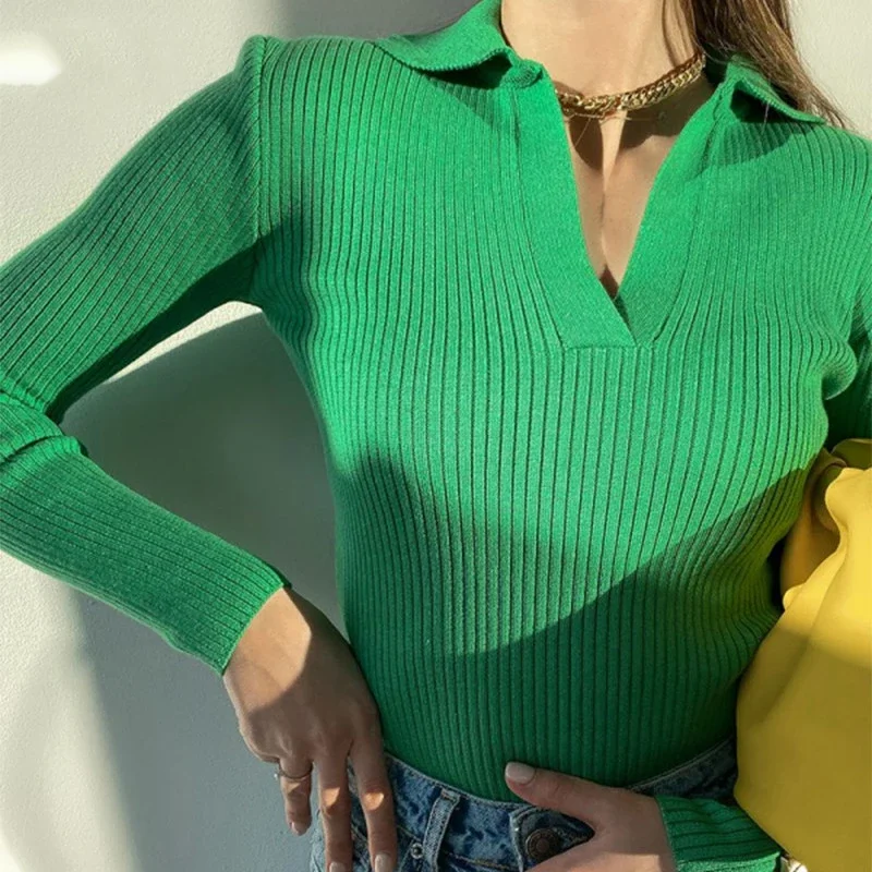 Casual Knitted Sweater Pullover Basic V Neck Long Sleeve Slim Fit T-shirt Female Autumn Winter Jumpers Top Y2K Women Clothes
Casual Knitted Sweater Pullover Basic V Neck Long Sleeve Slim Fit T-shirt Female Autumn Winter Jumpers Top Y2K Women Clothes