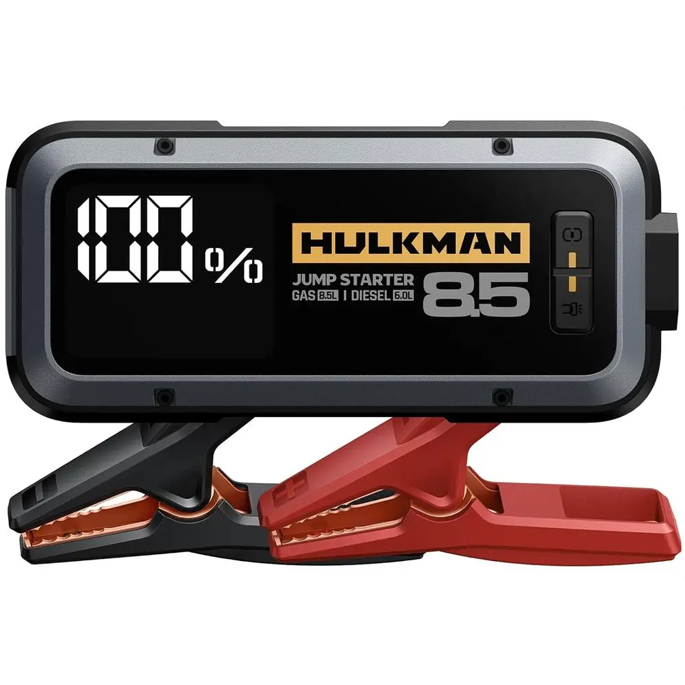 74Wh 12V Car Jump Starter with 3.3 Display, USB-C Power, 5-in-1 Flashlight, and Jumper Cables for Gas/Diesel Engines
74Wh 12V Car Jump Starter with 3.3 Display, USB-C Power, 5-in-1 Flashlight, and Jumper Cables for Gas/Diesel Engines