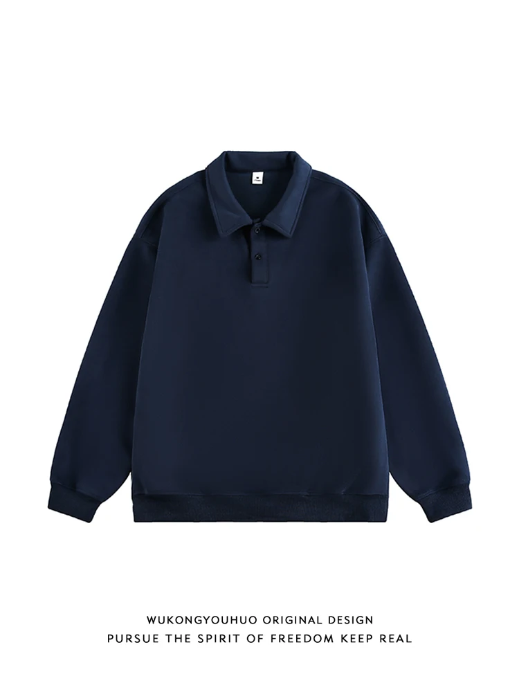 400G Heavy Old Money Style Solid Color Long-sleeved POLO Shirt Men's Autumn Loose Versatile Lapel Sweater Tide
400G Heavy Old Money Style Solid Color Long-sleeved POLO Shirt Men's Autumn Loose Versatile Lapel Sweater Tide