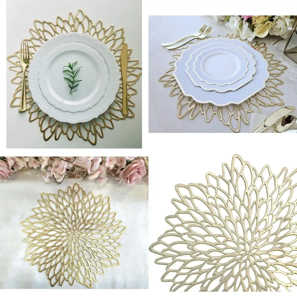 40-Piece Set of Elegant Gold Vinyl Placemats for Weddings and Special Occasions
40-Piece Set of Elegant Gold Vinyl Placemats for Weddings and Special Occasions