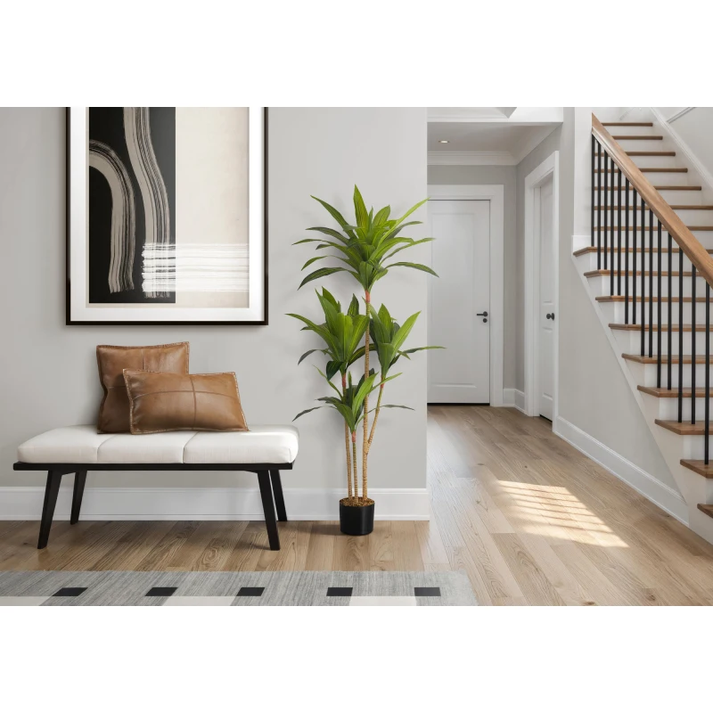 Artificial Plant, 51" Tall, Dracaena Tree, Indoor, Faux, Fake, Floor, Greenery, Potted, Real Touch, Decorative, Green Leaves, Black Pot
Artificial Plant, 51" Tall, Dracaena Tree, Indoor, Faux, Fake, Floor, Greenery, Potted, Real Touch, Decorative, Green Leaves, Black Pot