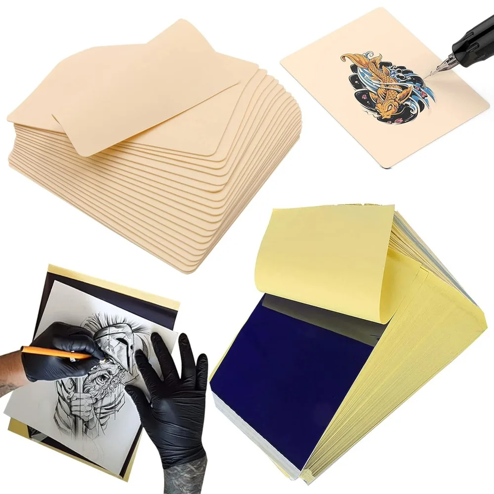 Tattoo Practice Skin with Transfer Paper Set for beginners and experienced artists
Tattoo Practice Skin with Transfer Paper Set for beginners and experienced artists