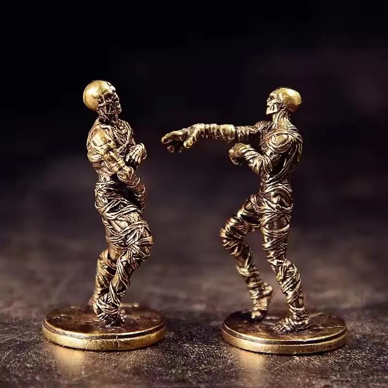 Vintage Golden Metal Brass Zombie Statue Corpse Shape Walking Dead Miniature Display Ornament with Base for Home Decor
Vintage Golden Metal Brass Zombie Statue Corpse Shape Walking Dead Miniature Display Ornament with Base for Home Decor