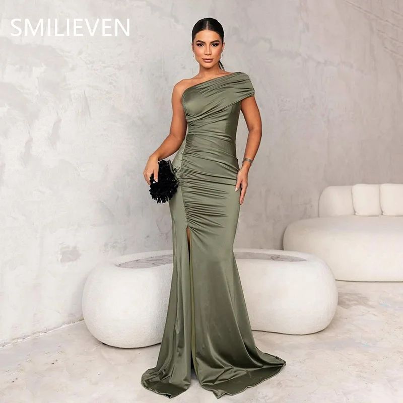 Smileven Sexy One Shoulder Mermaid Sexy Backless Prom Dresses Side Split Formal Occasion Gown Birthday Gift 2025 Customized
Smileven Sexy One Shoulder Mermaid Sexy Backless Prom Dresses Side Split Formal Occasion Gown Birthday Gift 2025 Customized
