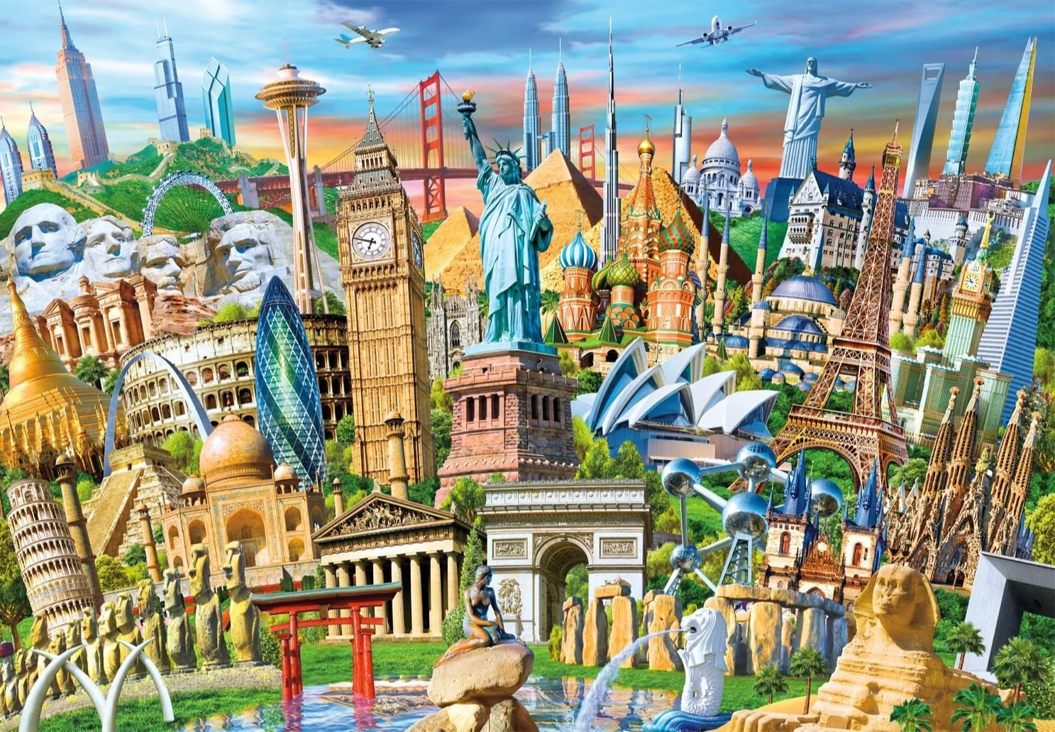 1314/520/300/120 Pieces World Landmarks Jigsaw Puzzles for Adults Home Decor Games Family Landscape Puzzles Educational Toys
1314/520/300/120 Pieces World Landmarks Jigsaw Puzzles for Adults Home Decor Games Family Landscape Puzzles Educational Toys